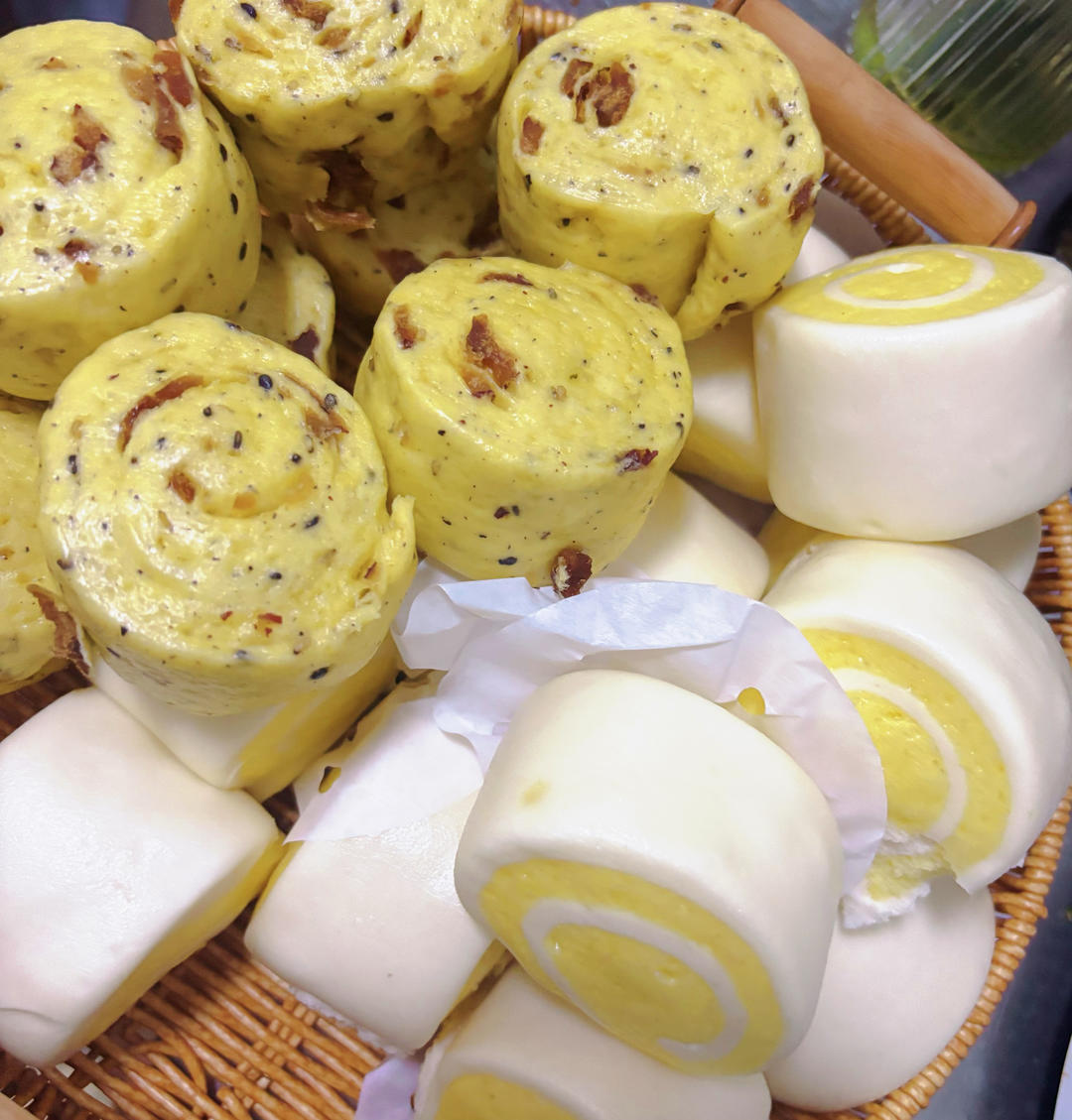 高颜值南瓜双色小馒头