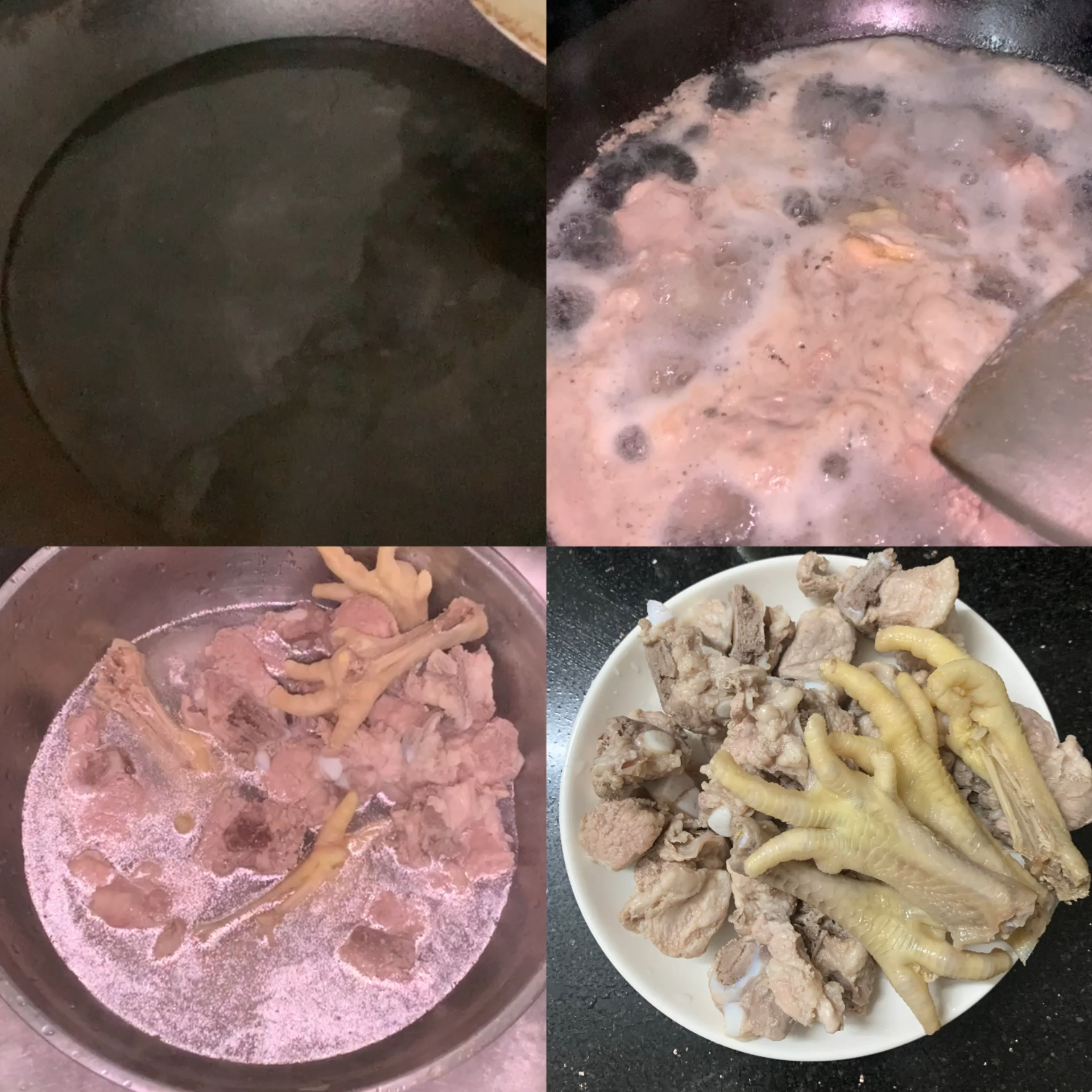 容笋干排骨鸡爪砂锅汤的做法 步骤5