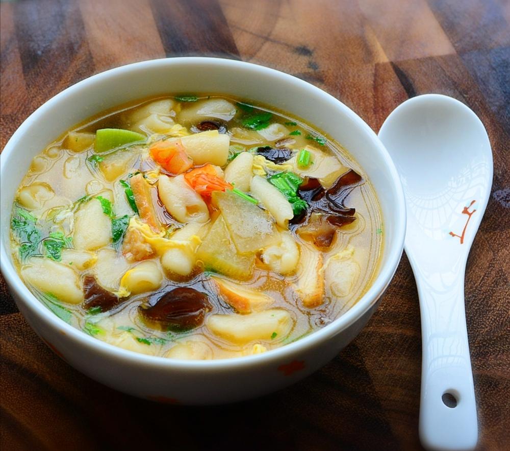 虾仁萝卜烩麻食