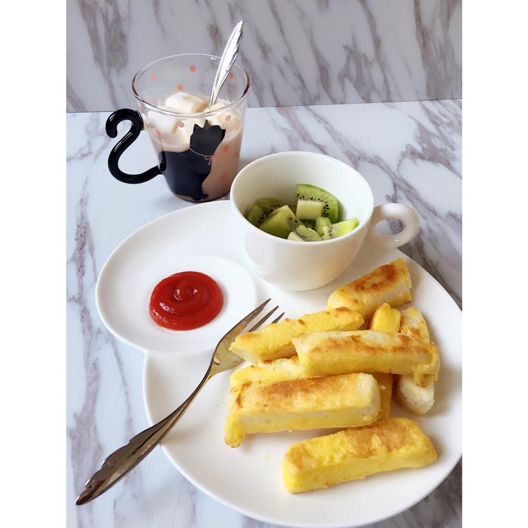 中餐西吃之蛋煎馒头