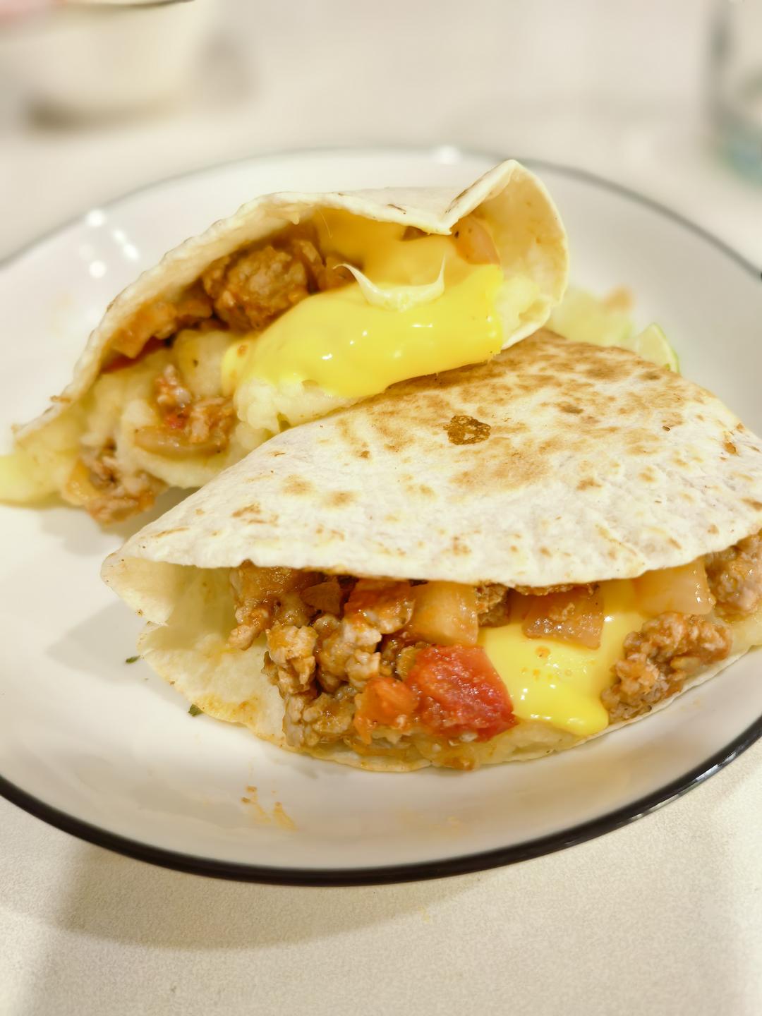 肉酱土豆泥芝士卷饼🌮做法简单味道绝绝子