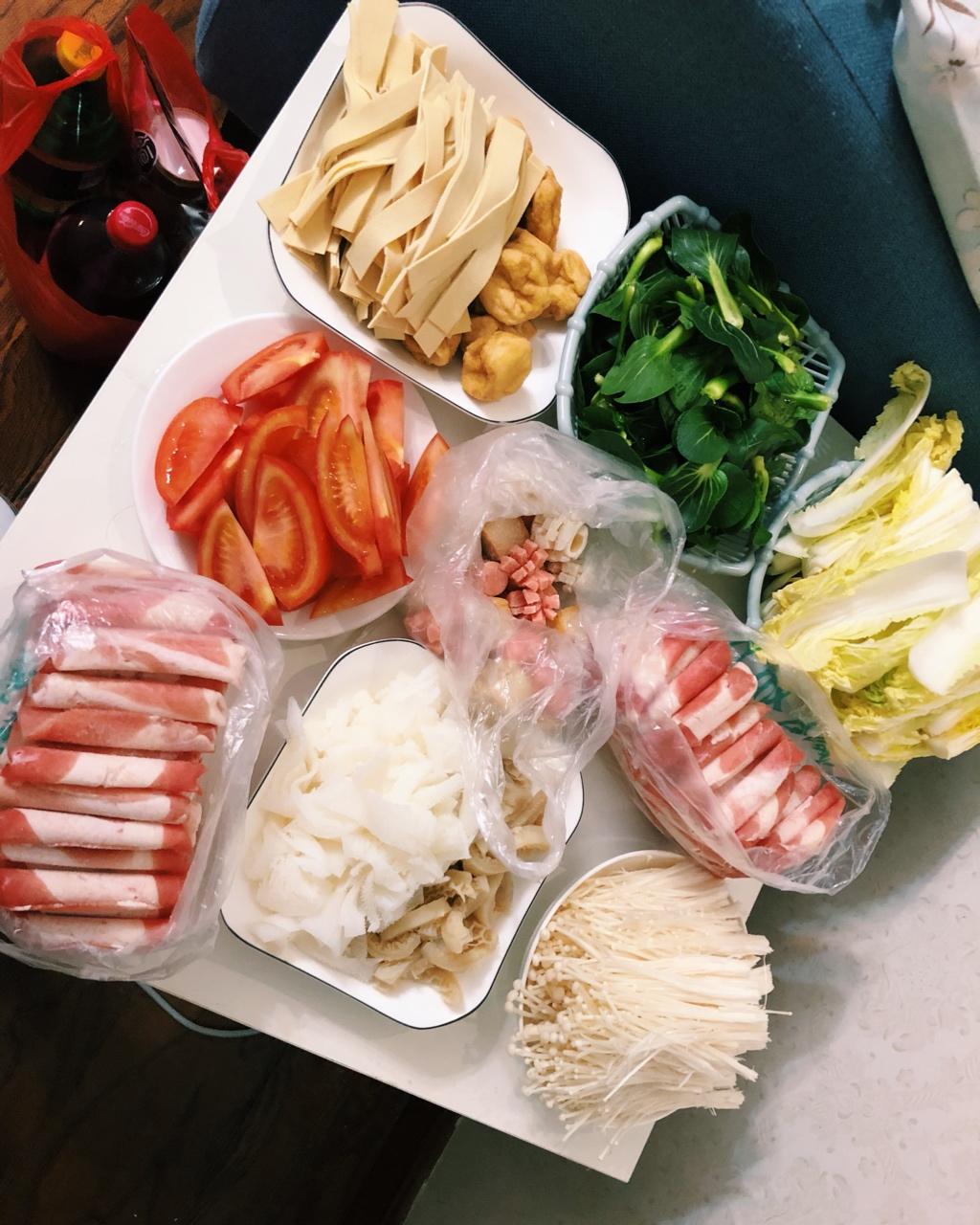 施施j做的火锅配菜