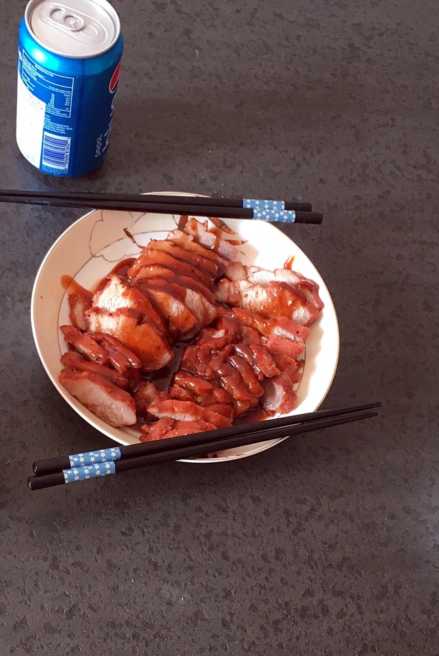 超简单平底锅叉烧肉，多汁味浓不能再快手