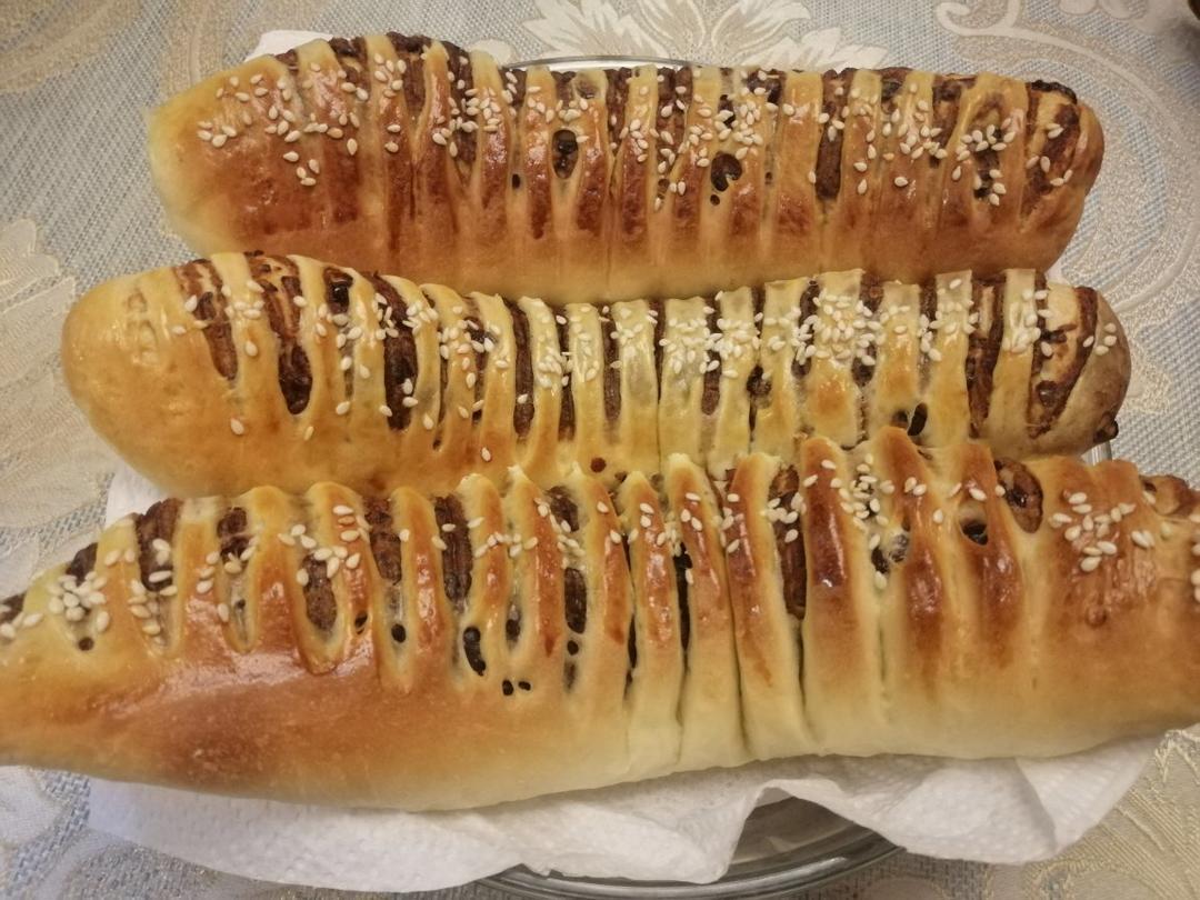 简单易学的红豆沙面包圈