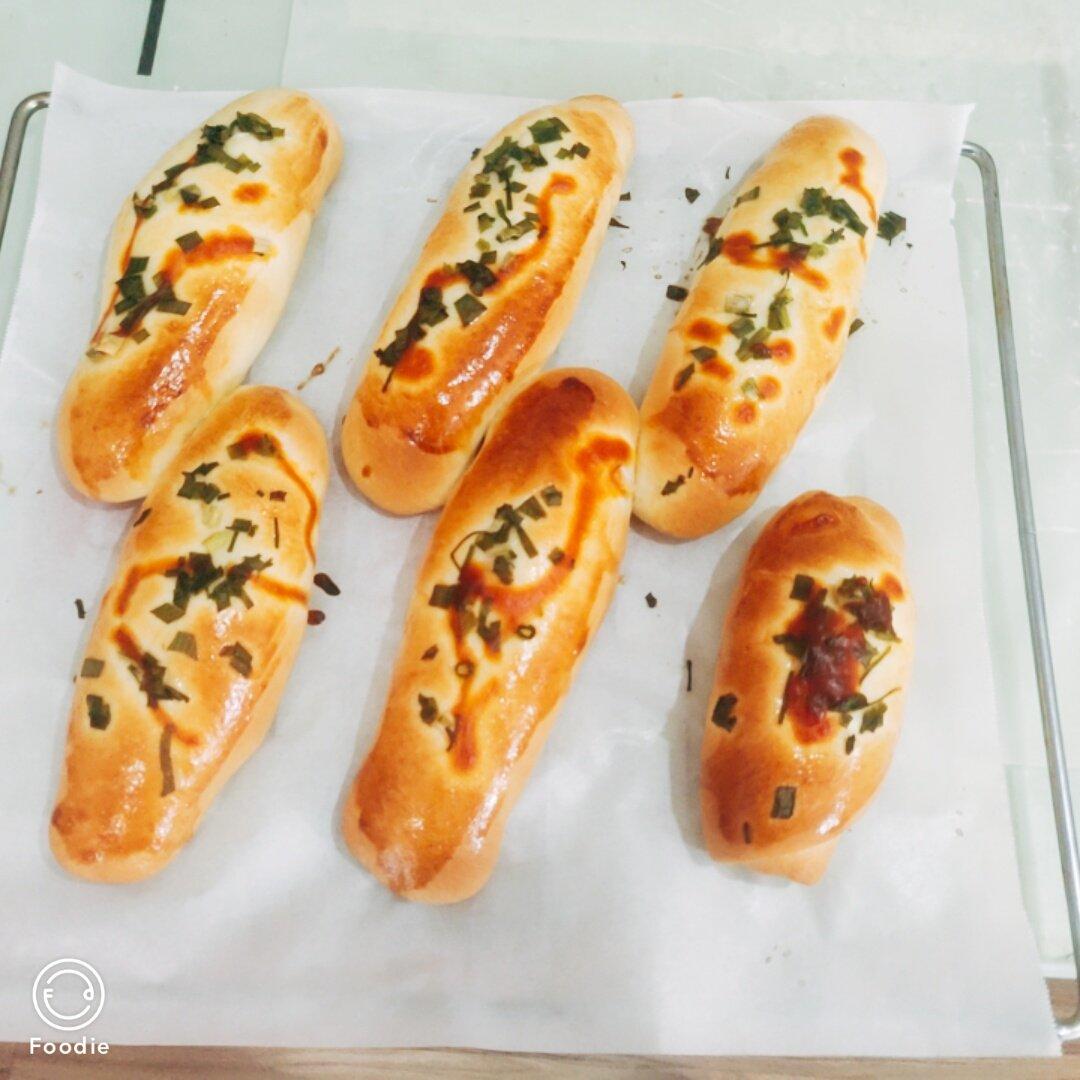 火腿肠早餐面包（一次发酵法）