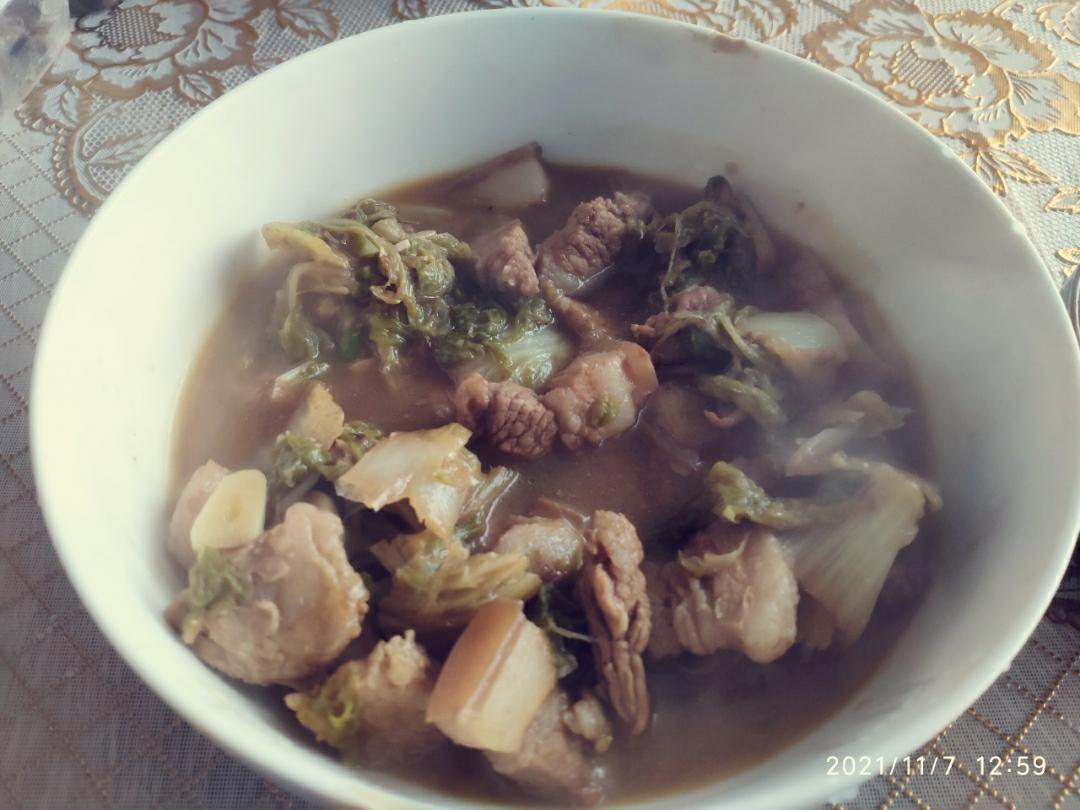 地道东北猪肉白菜炖粉条