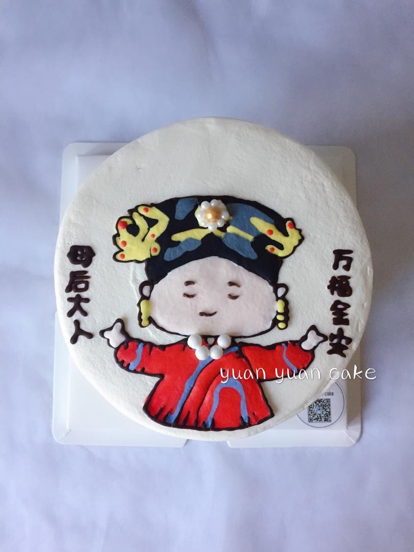 芝士手绘蛋糕/圣诞蛋糕（正转印）
