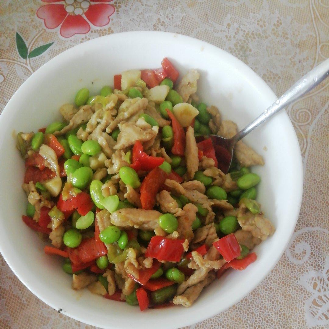 毛豆炒肉