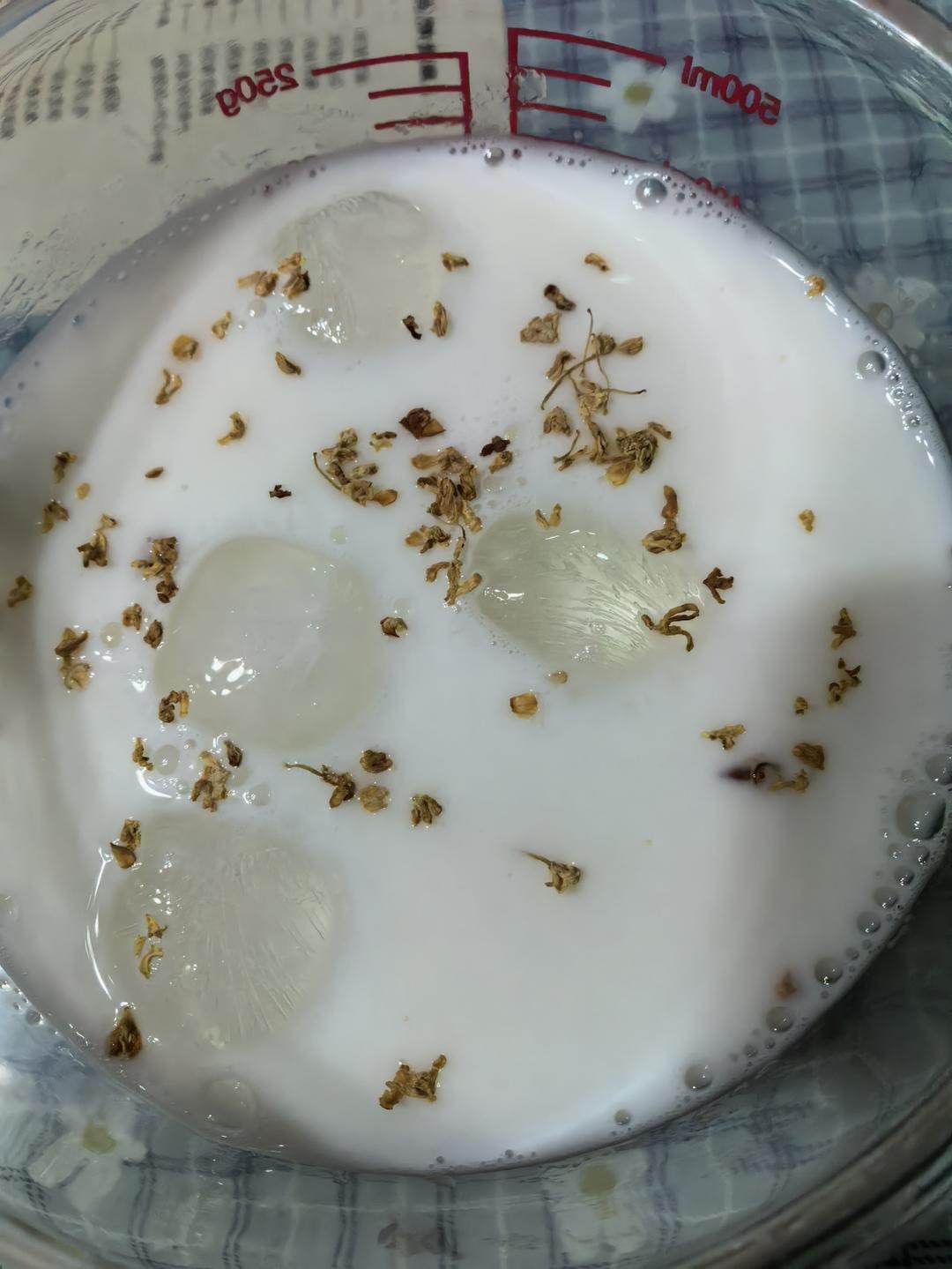桂花酒酿冰奶🥛这个比例最好喝！