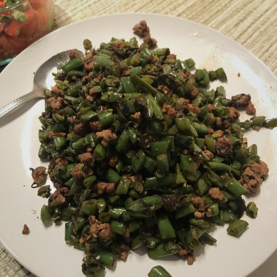 干煸榄菜肉末豆角