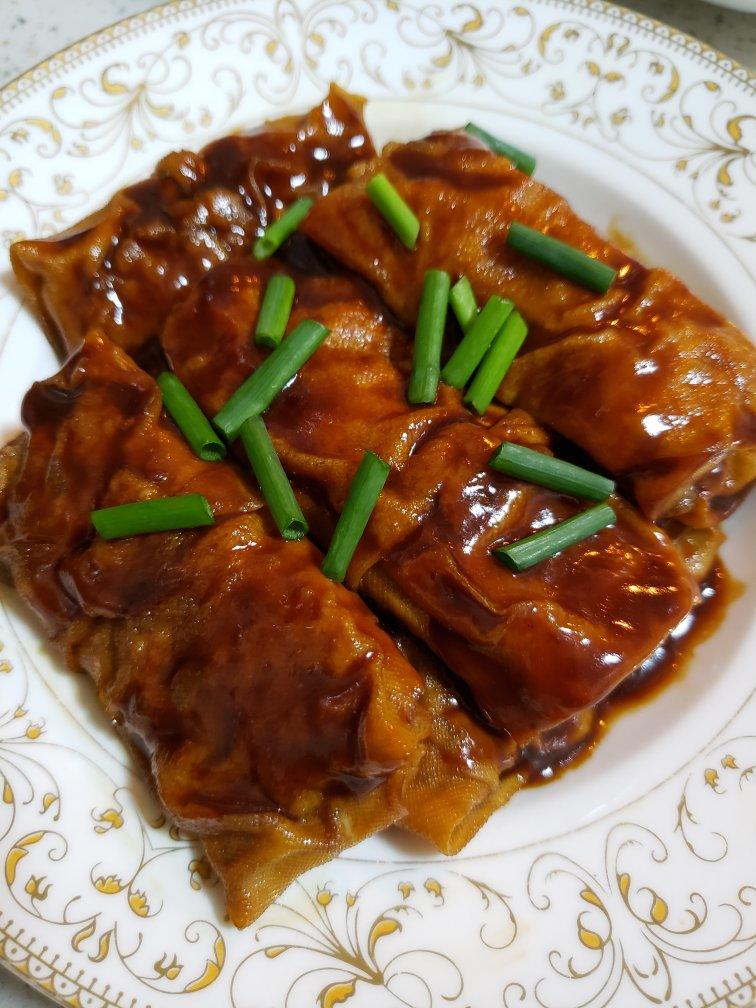 lillian莉莉安做的红烧百叶结包肉一口吃做法