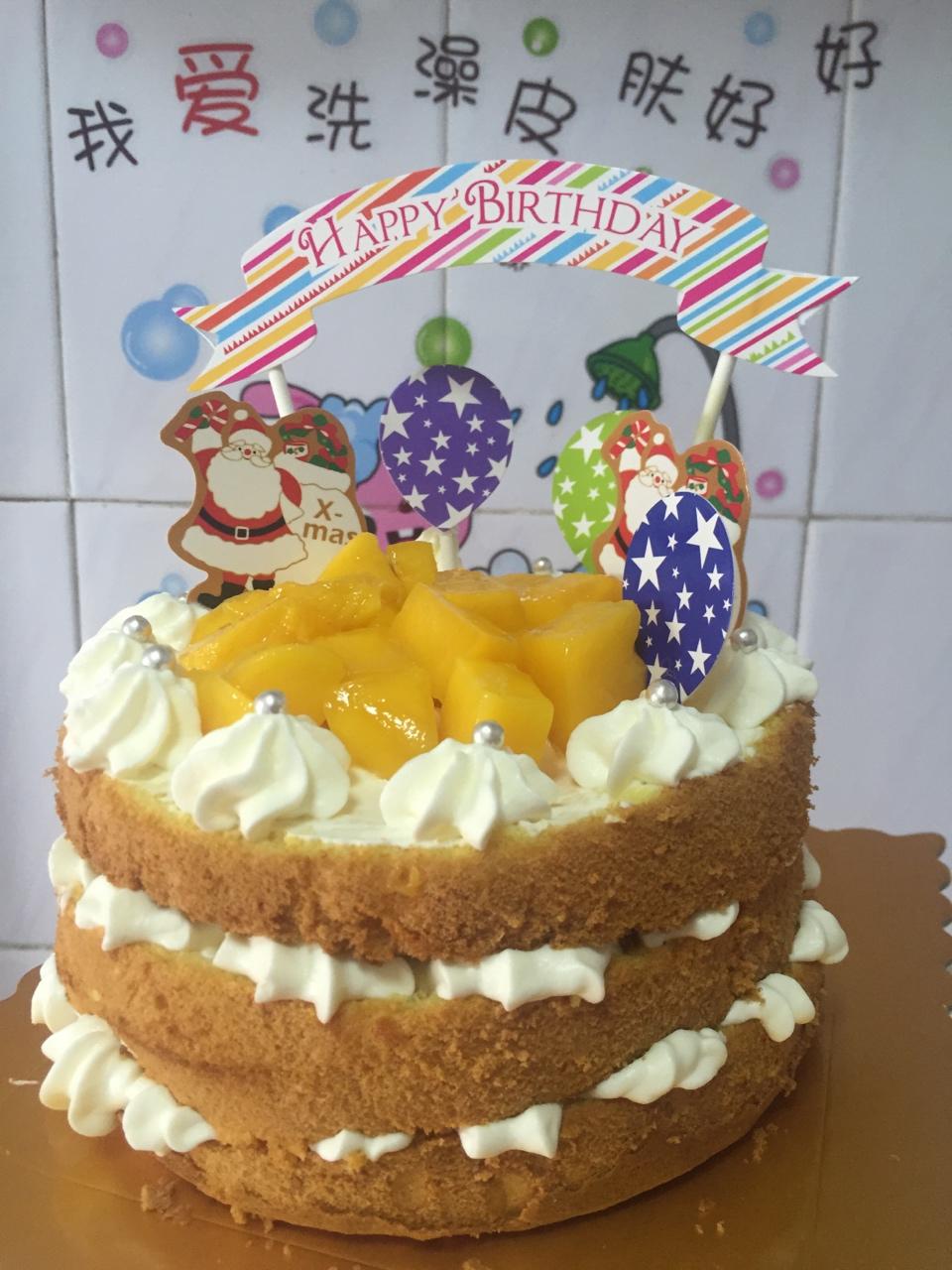 裸蛋糕（8寸的方子）我做的是6寸的，食材减半的做法