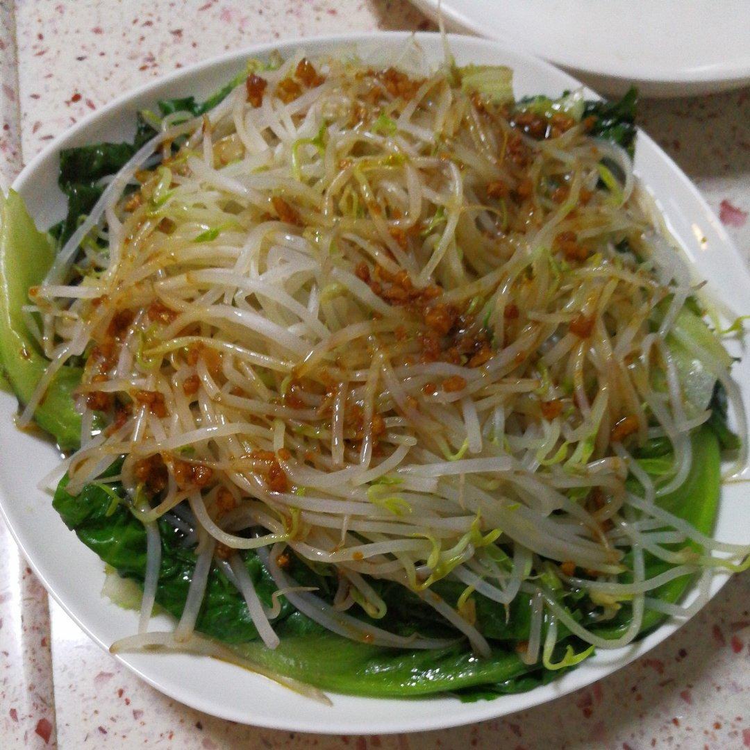 豆芽菠菜拌粉丝