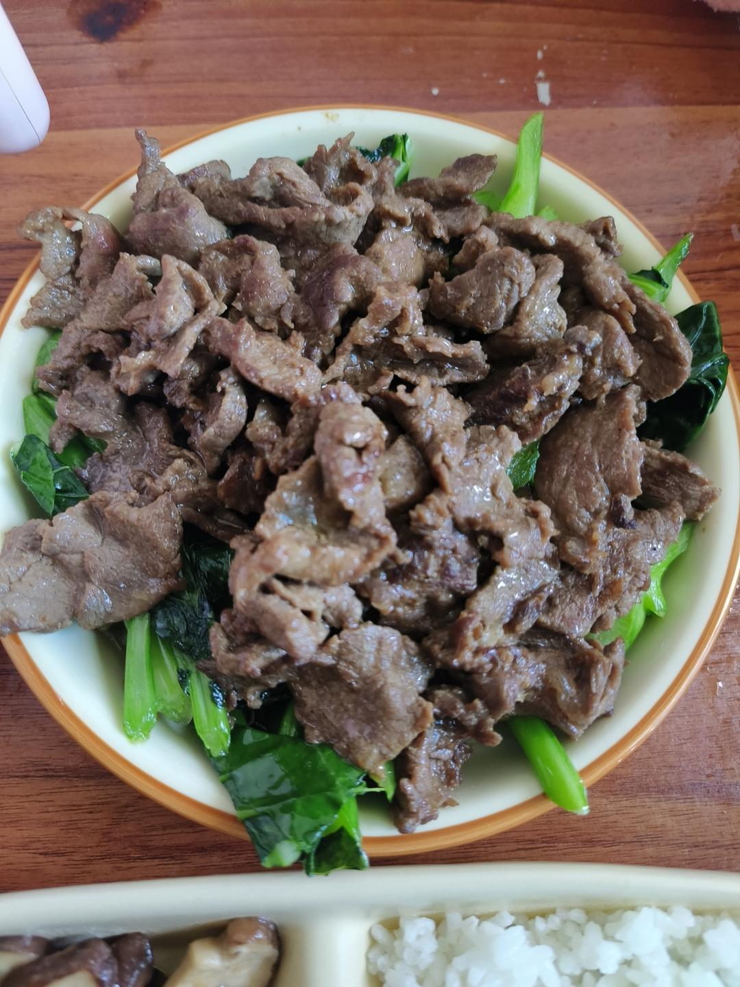 沙茶牛肉炒芥兰