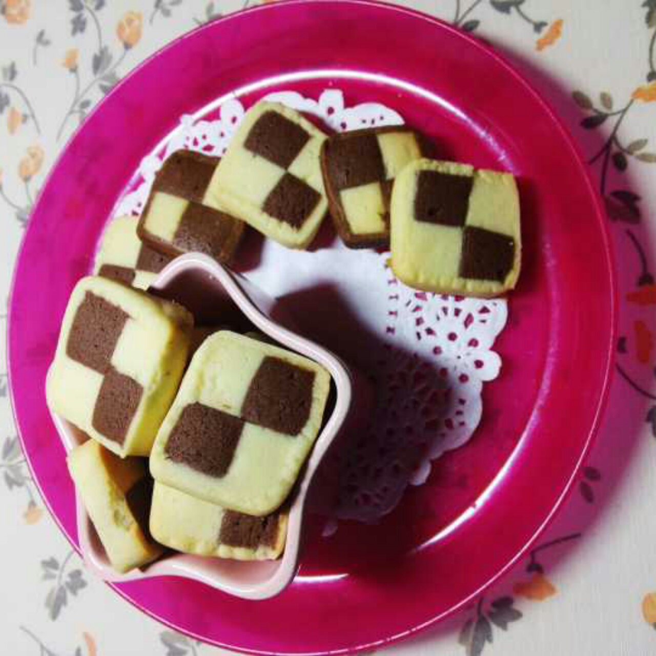 双色小棋格饼干