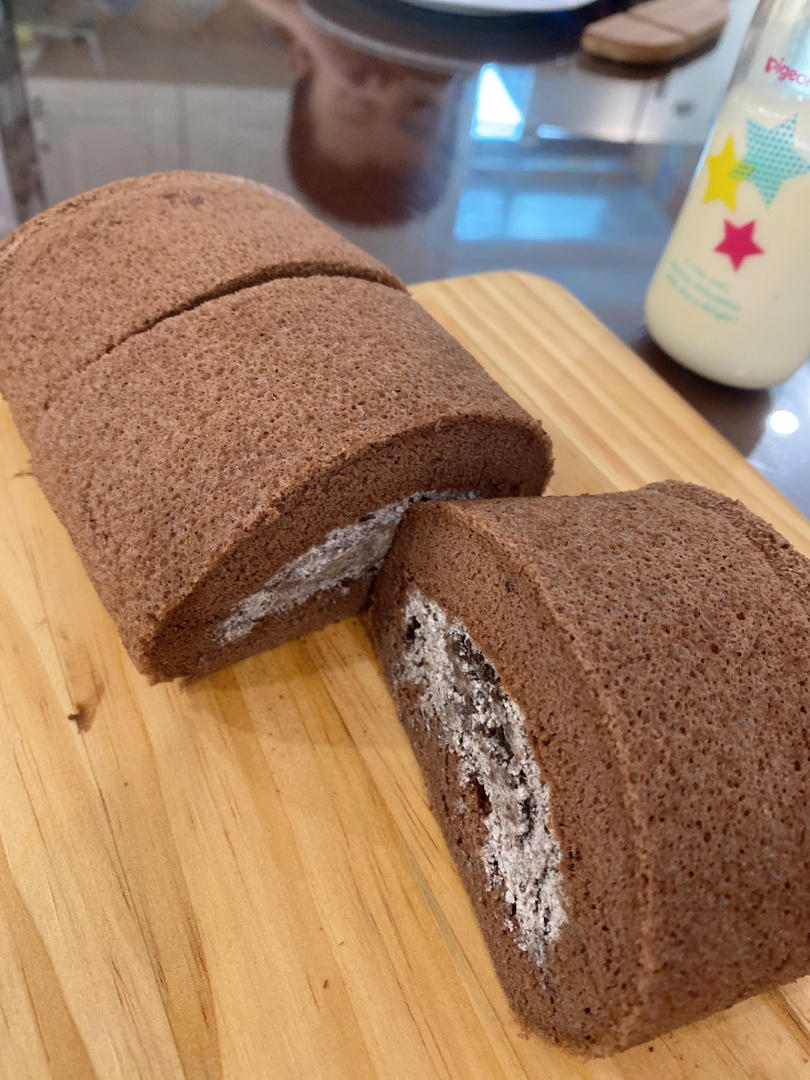 奥利奥咸奶油可可蛋糕卷