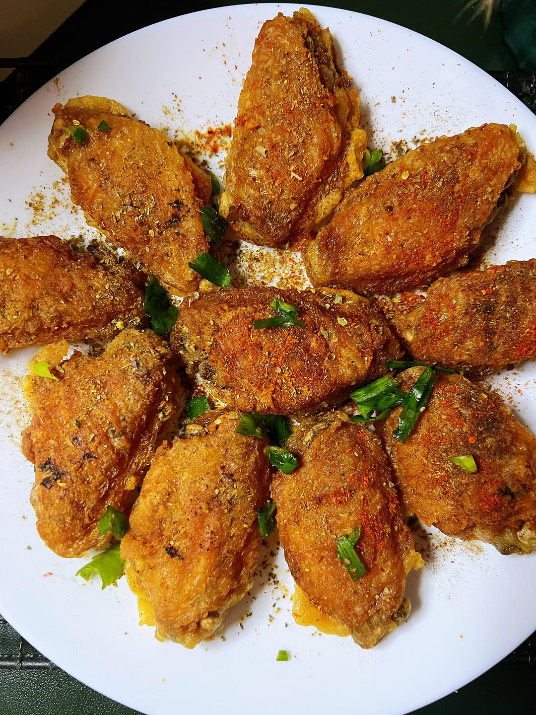 外酥里嫩香煎椒盐烧烤鸡翅中（电饼铛平底锅）