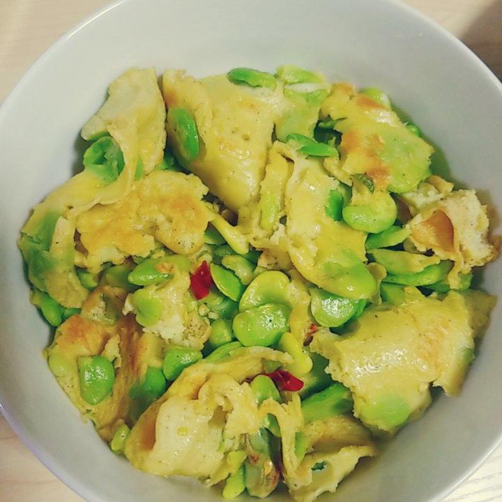 蚕豆煎蛋饼 简单