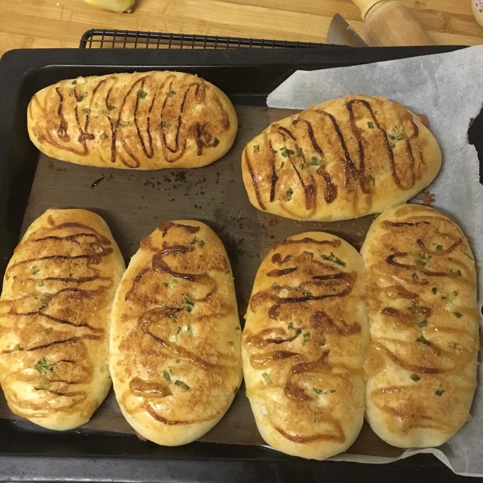 火腿肠早餐面包（一次发酵法）