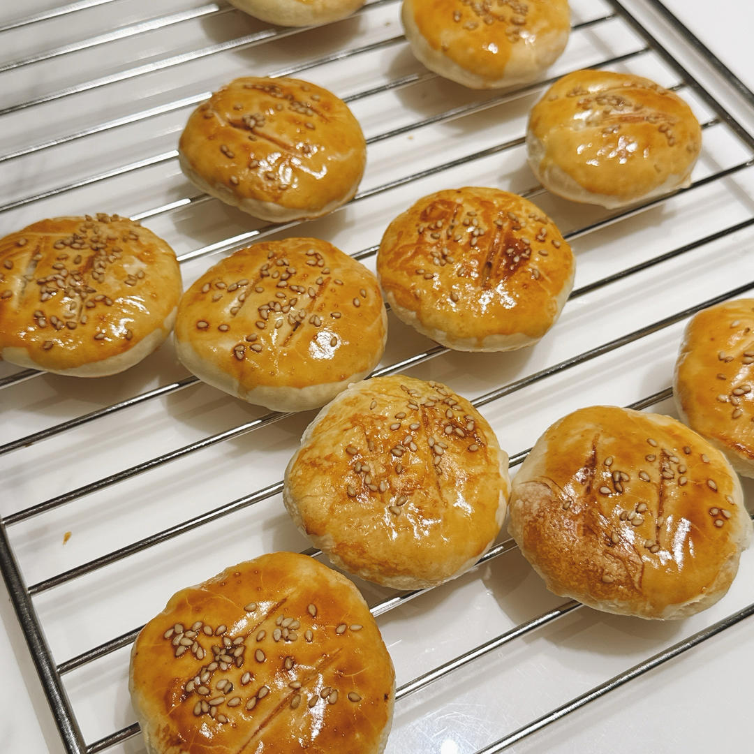 红豆酥饼｜这样做超酥脆‼️好吃到掉渣