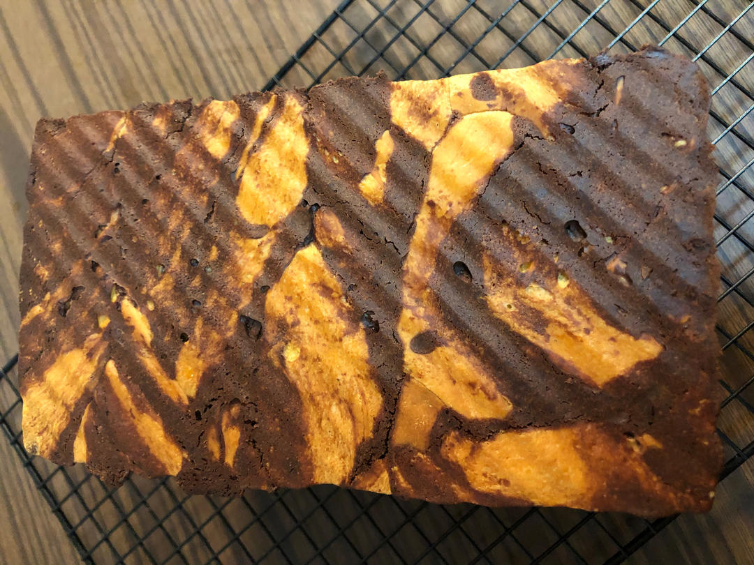 爆好吃大理石纹巧克力吐司