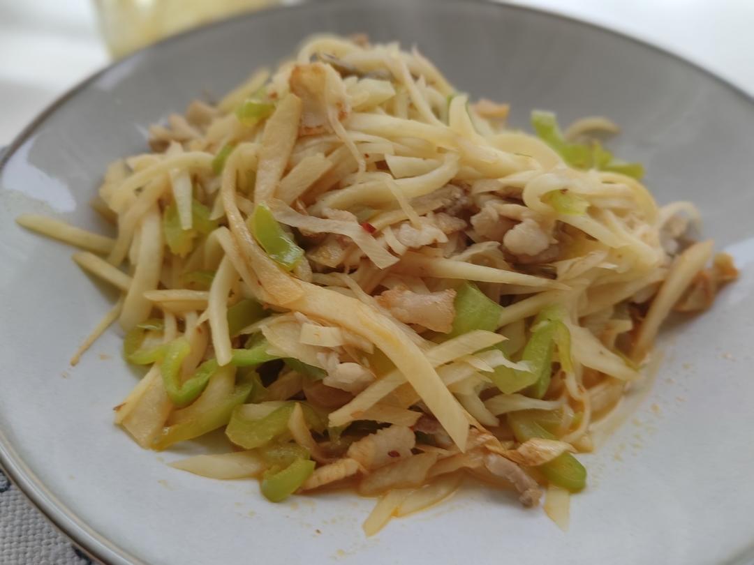 【水中人参】青椒茭白榨菜肉丝