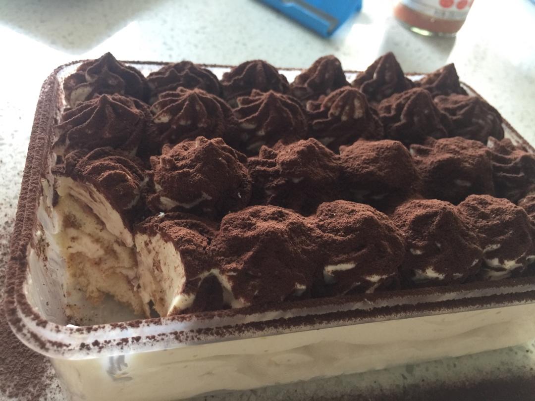 提拉米苏（熟蛋,无吉利丁）+自制马斯卡彭