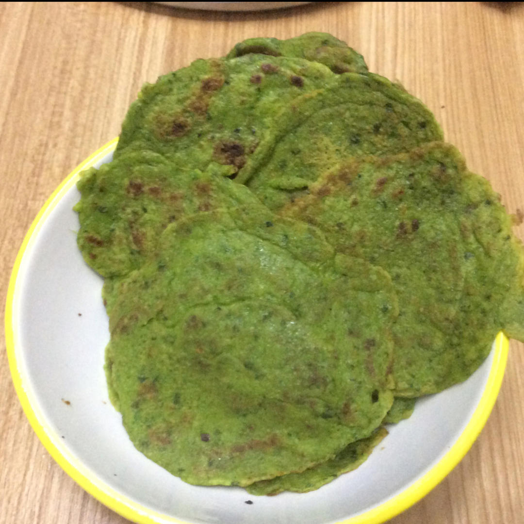 宝宝辅食：菠菜虾皮煎饼（8m+）