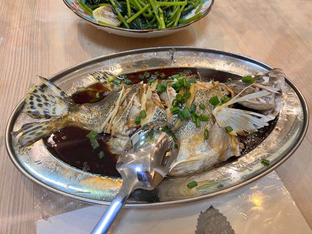 清蒸桂花鱼黄金盘