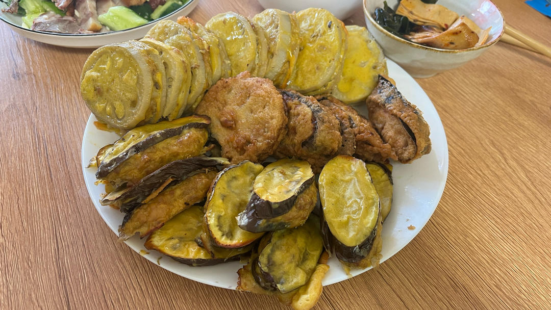 家常主食 炸茄盒 肉馅儿茄子