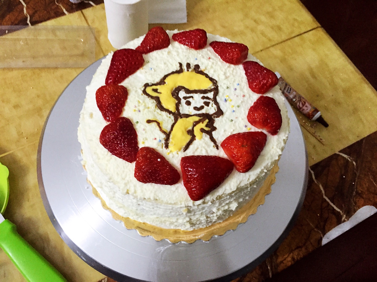 小猴生日蛋糕