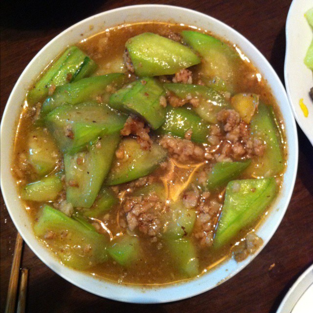 肉末炒丝瓜