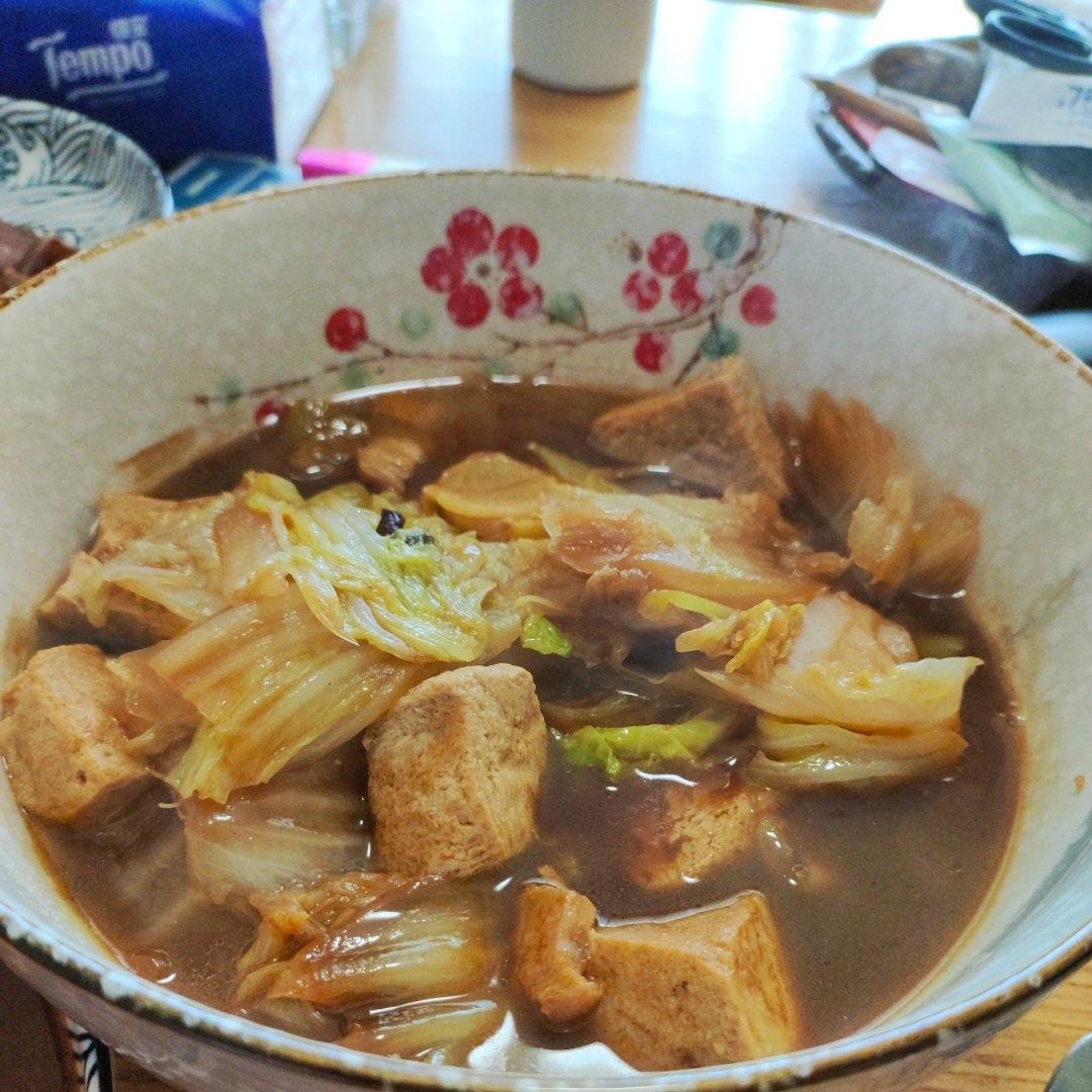 冬季最爱的家常菜！大白菜炖大豆腐或干豆腐