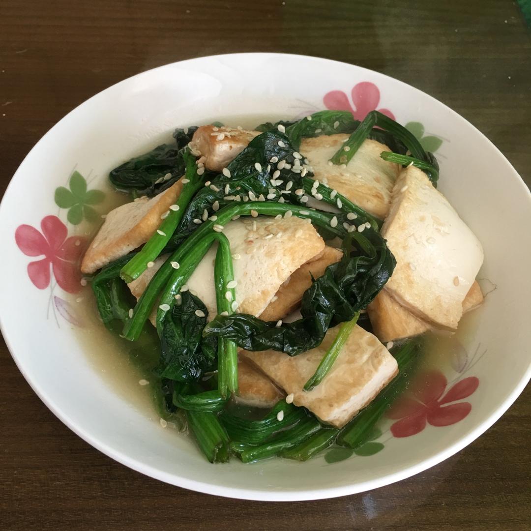 菠菜炒豆腐