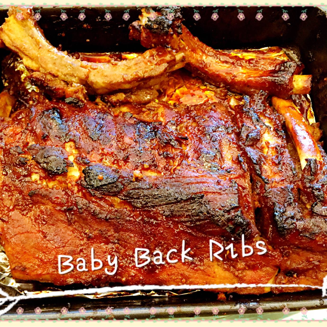 Baby back ribs with Carolina Baste 超级棒的烤排骨