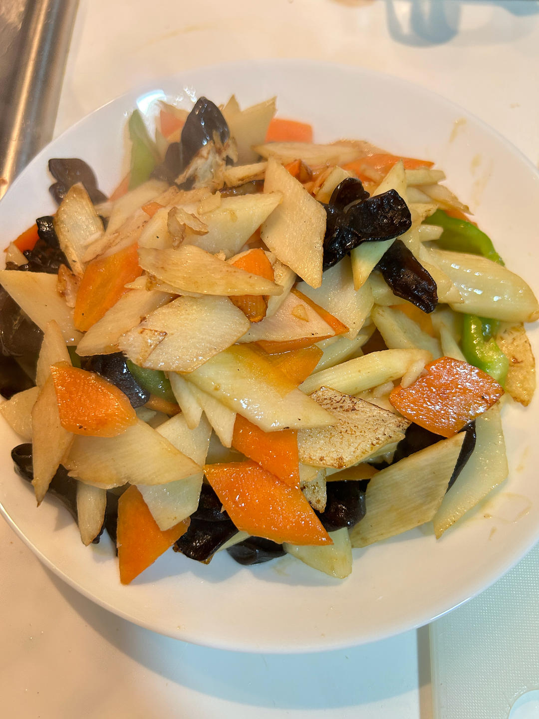 养生食谱之木耳炒山药