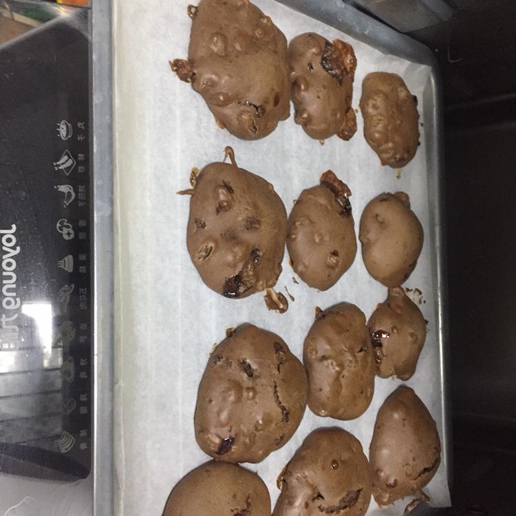 可可粉加葡萄干口味无油小软饼