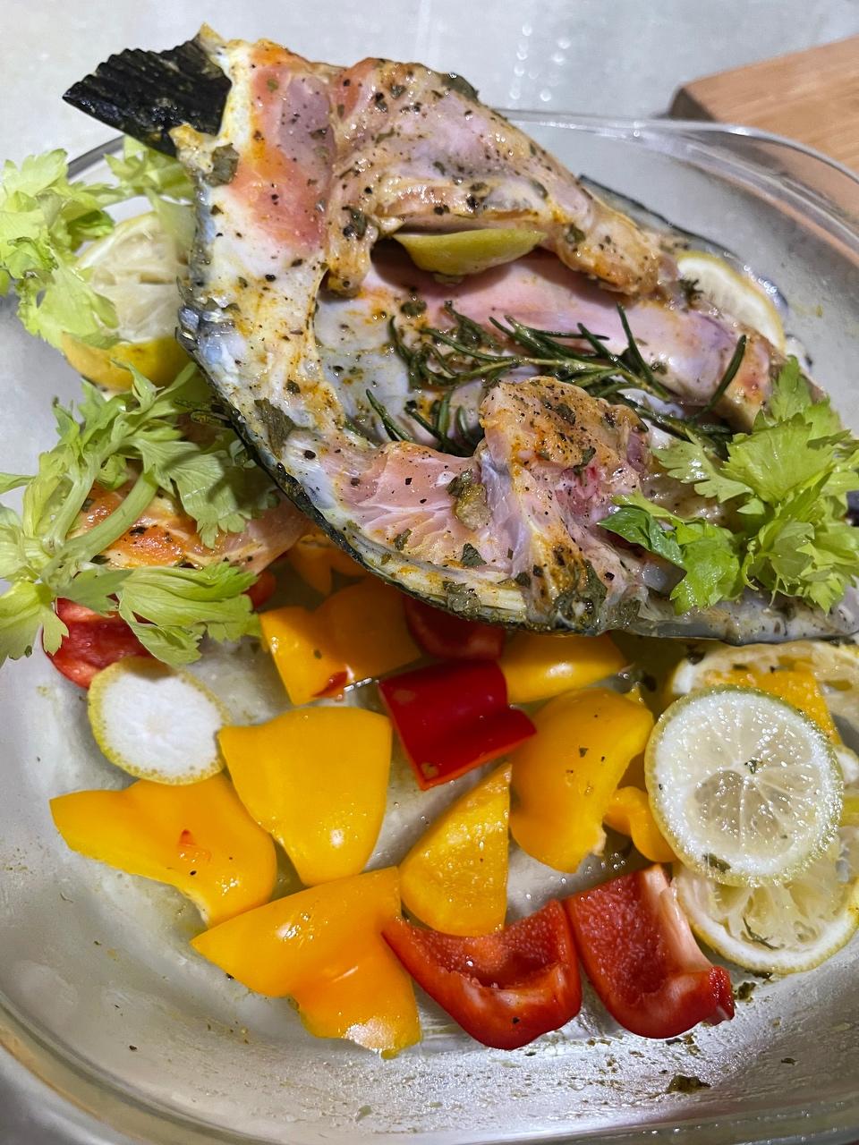 【生酮食谱】烤三文鱼头