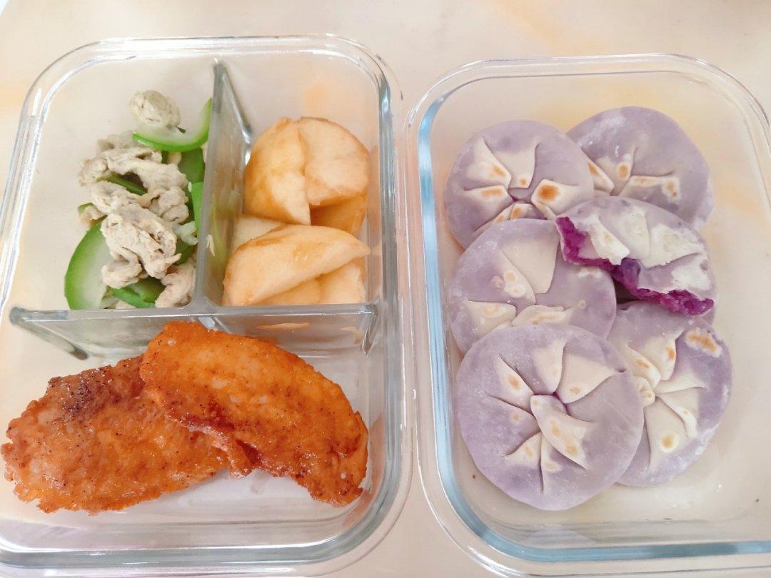 【饺子皮紫薯饼】