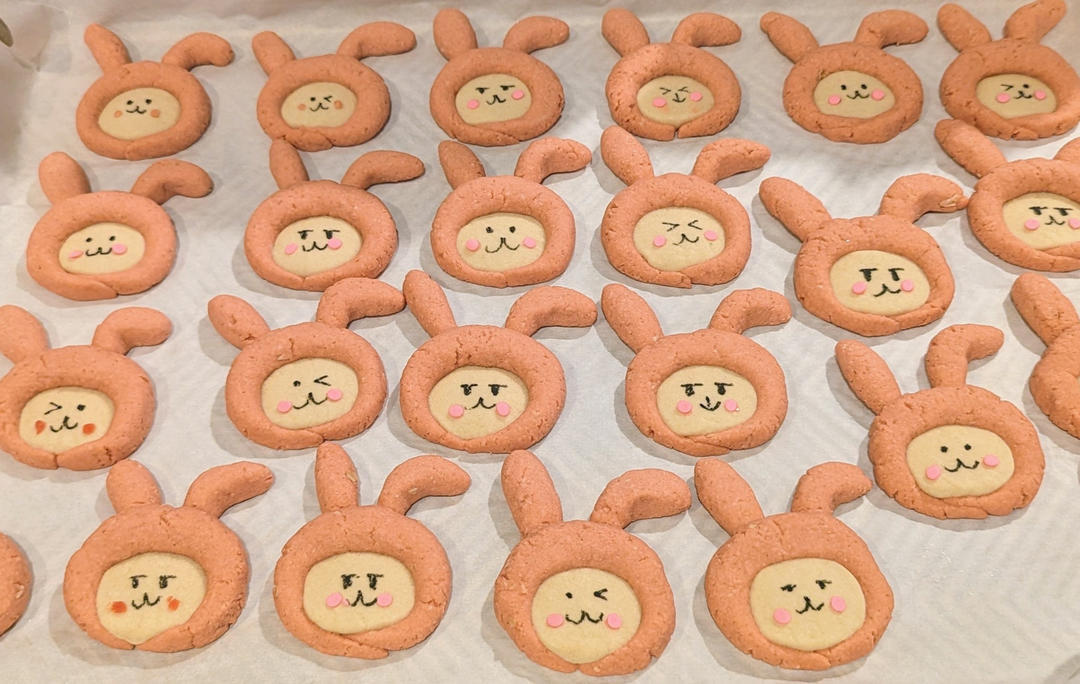 可爱的兔兔曲奇🍪不用模具