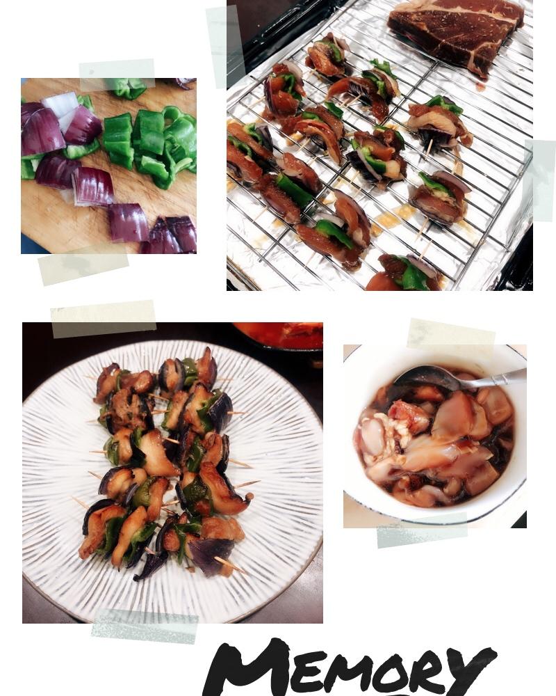 葱肉串 -- panasonic松下NU-JK100W热风蒸烤箱版