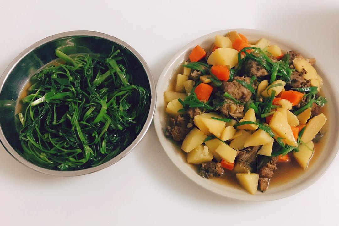 土豆焖排骨(广式）