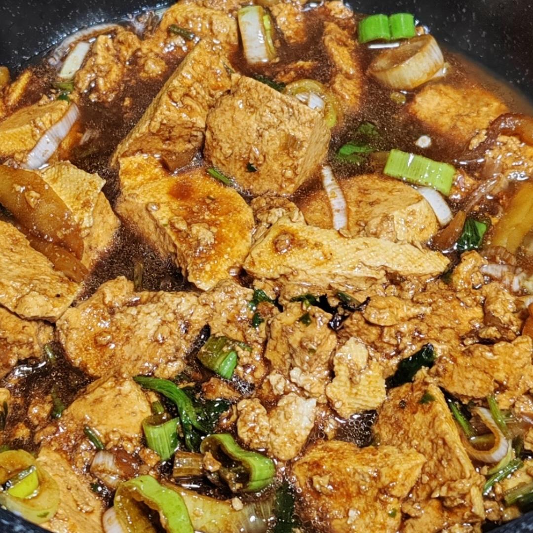 葱烧豆腐