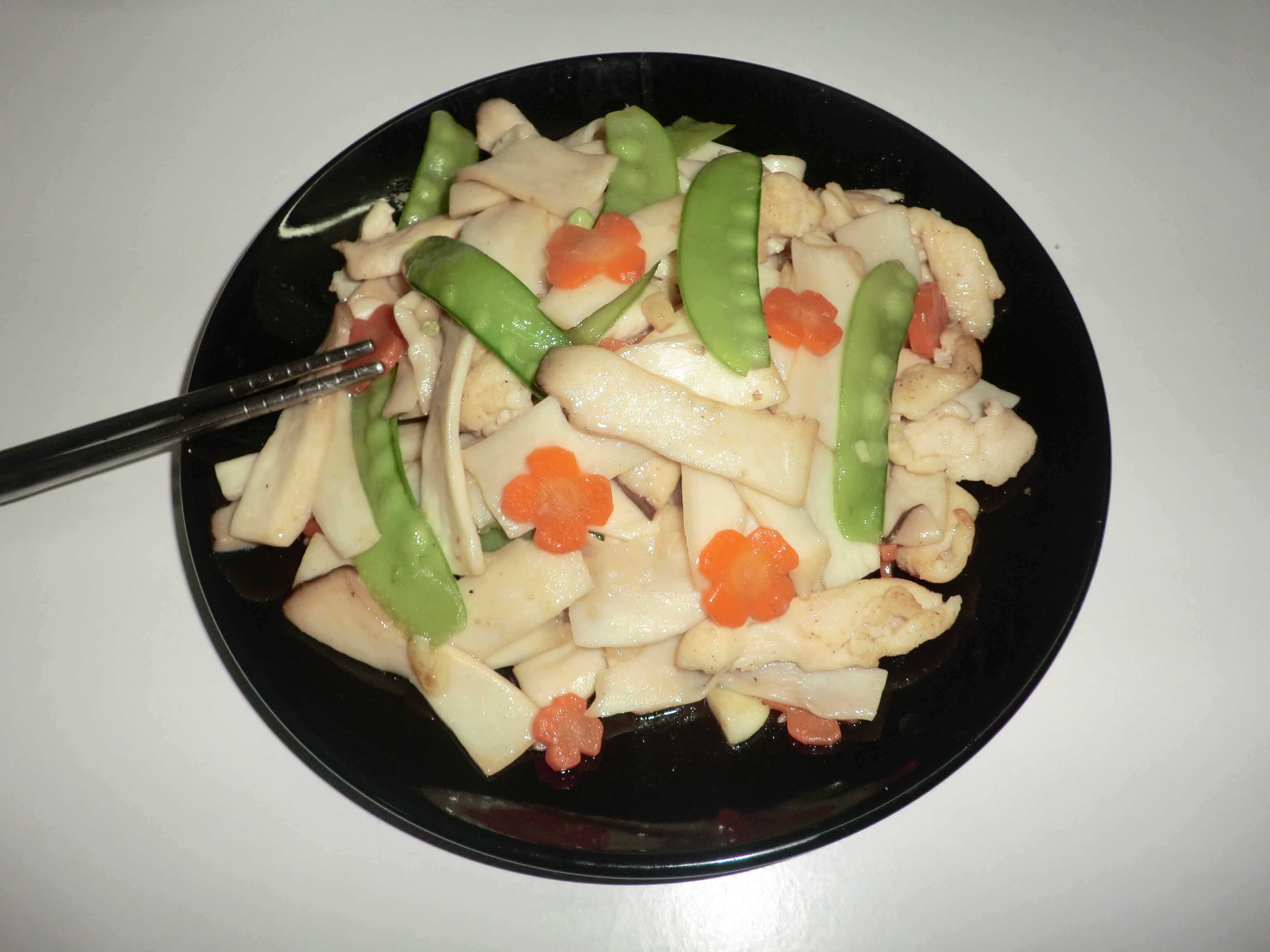 杏鲍菇炒荷兰豆