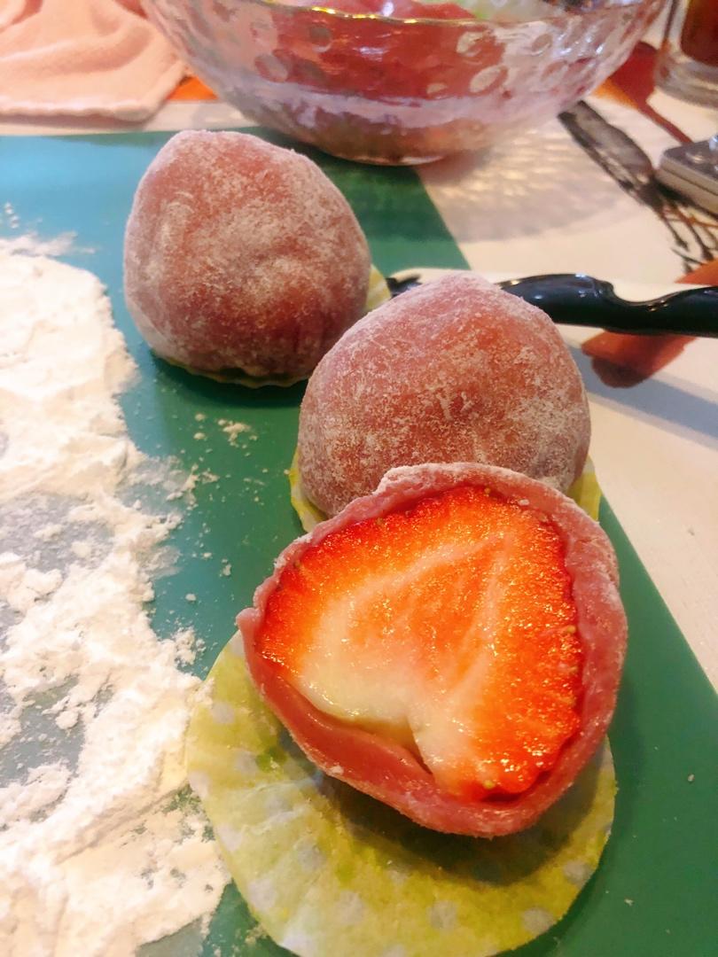 ㊙️无需烤箱‼️一次成功的草莓糯米糍❗️超可爱#北鼎养生壶食谱#