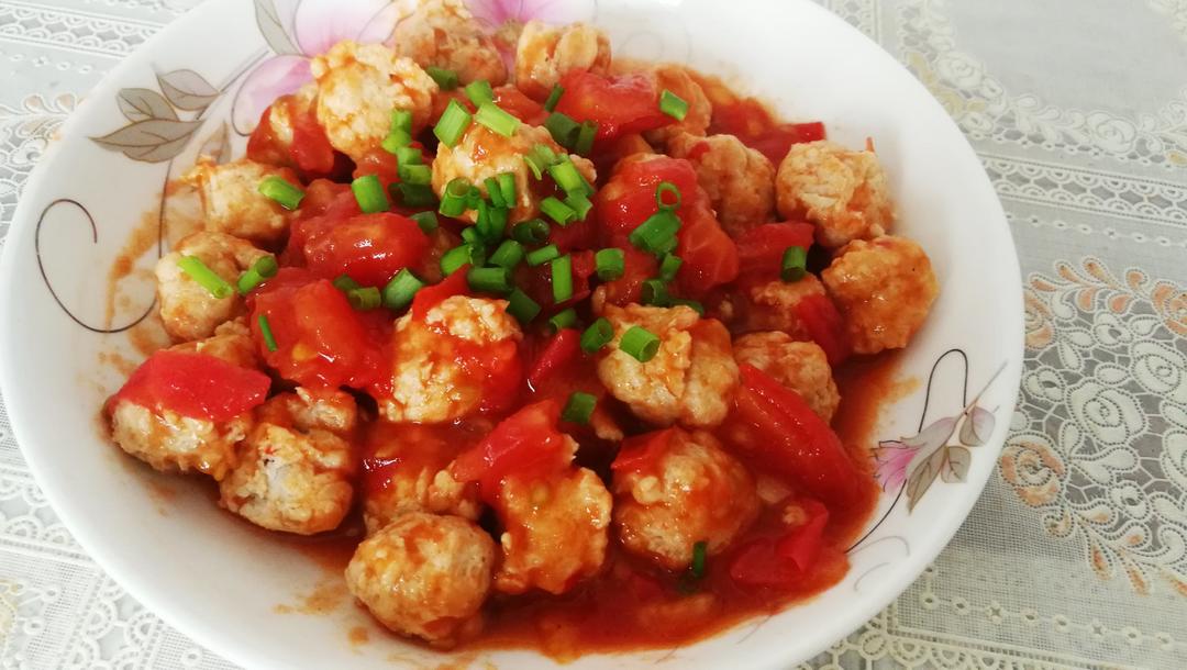 酸酸甜甜【茄汁鸡肉丸】