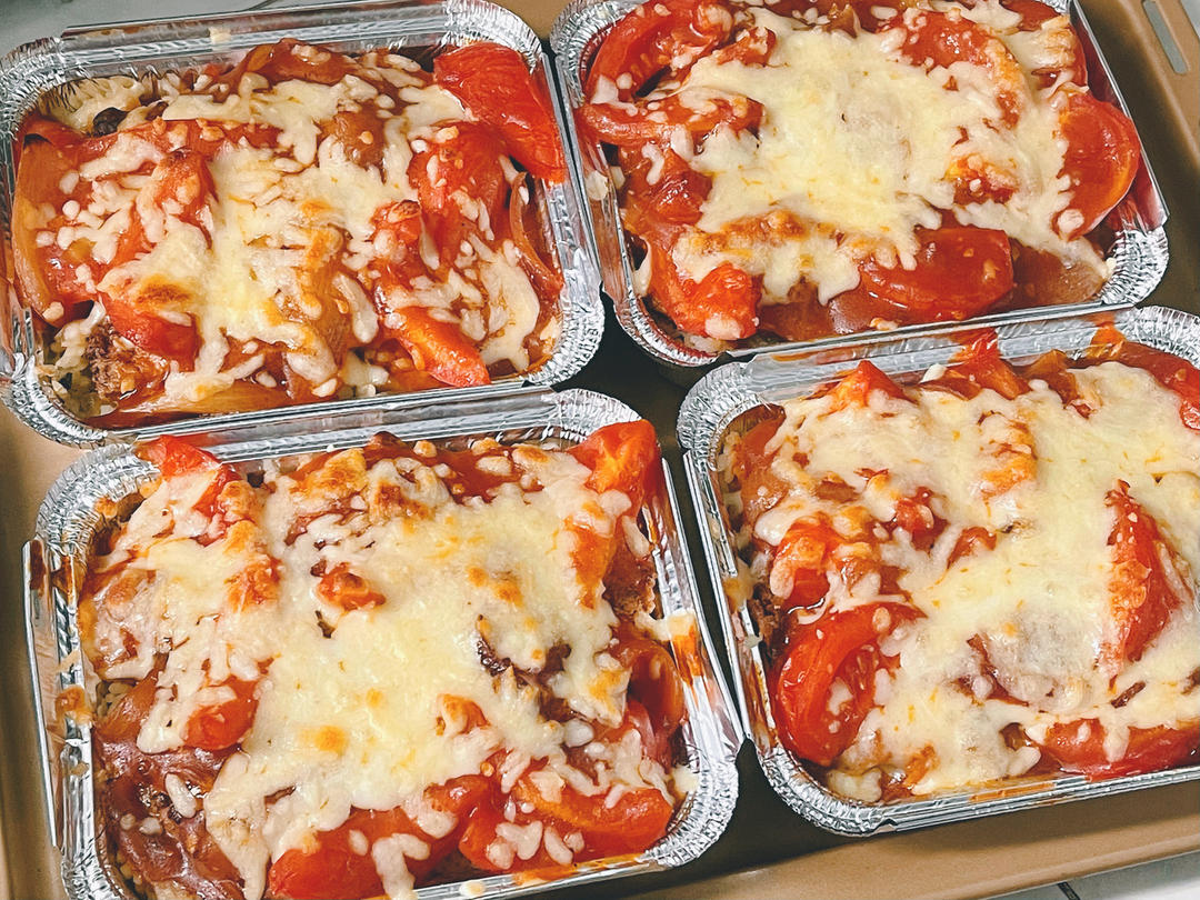 港式茶餐厅茄汁焗猪扒饭（两人份附烤箱和微波炉两种做法）