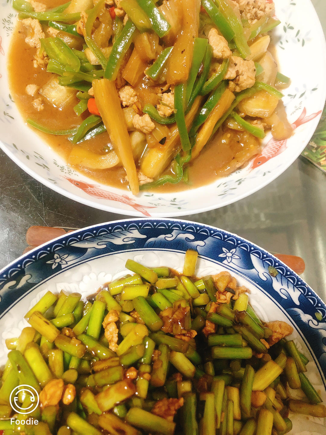 蒜苔炒肉末，三碗米饭都不够吃