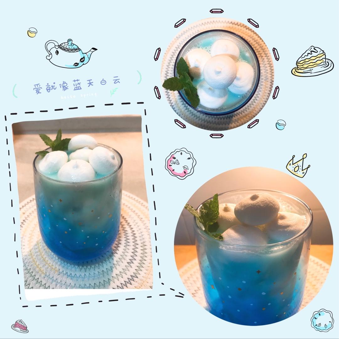 2分钟搞定超高颜值冷饮—蓝天白云