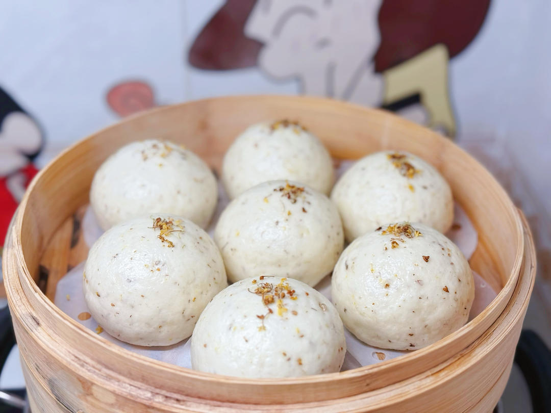 桂花酒酿流心馒头